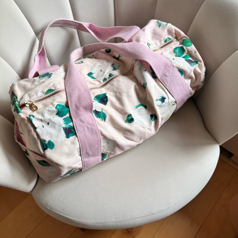 ban.do Floral Pink and Green Women's Gym Duffle Bag